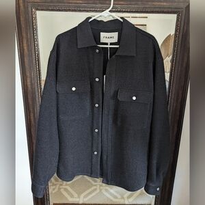 Frame Textured Overshirt Jacket